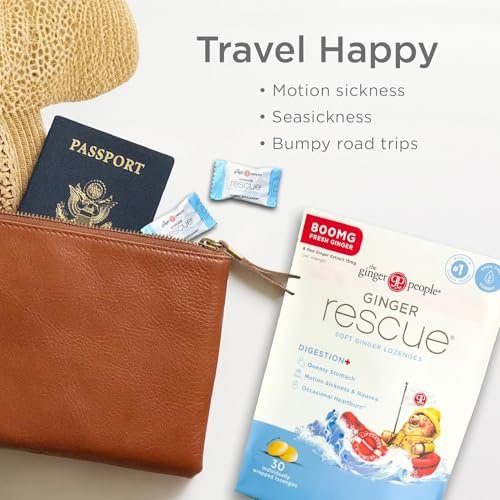 The Ginger People Ginger Rescue Digestive Wellness Lozenges (Weich) | Extra Stark - 800 mg | Gegen Übelkeit, Magenverstimmung, Reisekrankheit, leichtes Sodbrennen, Verdauungsstörungen, 30 Stück (2er-Pack)