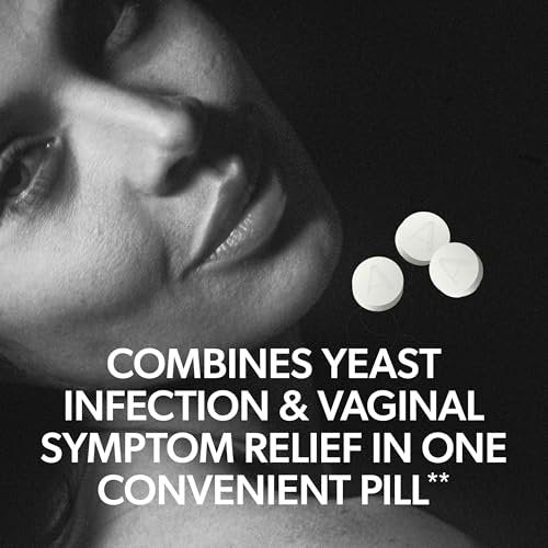 AZO Yeast Plus Dual Homöopathische Hefepilzinfektion Symptomlinderung für Frauen – Vaginaler Juckreiz & Brennen + Geruch & Ausfluss, Intimgesundheit Tabletten, 2er-Pack (60 Stück x2), von der #1 Vaginalgesundheitsmarke!