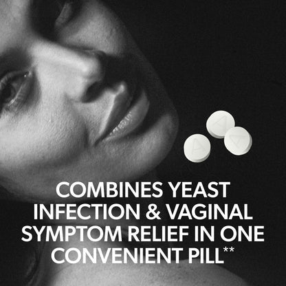 AZO Yeast Plus Dual Homöopathische Hefepilzinfektion Symptomlinderung für Frauen – Vaginaler Juckreiz & Brennen + Geruch & Ausfluss, Intimgesundheit Tabletten, 2er-Pack (60 Stück x2), von der #1 Vaginalgesundheitsmarke!