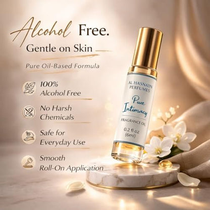 AL-HASNAYN Pure Intimacy Duftöl Roll-On Parfüm 6ML 0,20 fl oz | Alkoholfrei | Lang anhaltend | Geschenk für Männer und Frauen