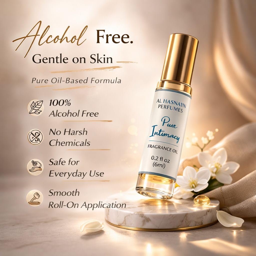 AL-HASNAYN Pure Intimacy Duftöl Roll-On Parfüm 6ML 0,20 fl oz | Alkoholfrei | Lang anhaltend | Geschenk für Männer und Frauen