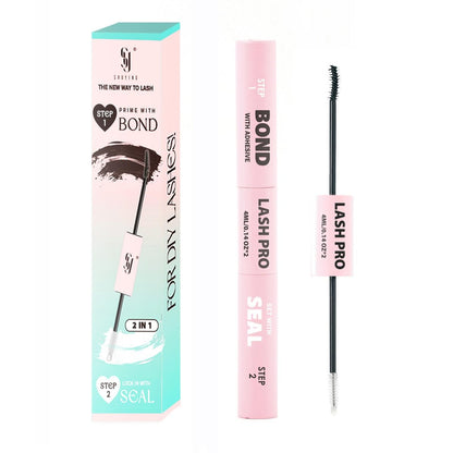 SY SHUYING Schwarzer Wimpernkleber & Versiegelung für Wimperncluster – Lang anhaltend, wasserfest, 72h superflexibler Halt, 2-in-1 für empfindliche Augen, nicht reizend, DIY Wimperncluster-Set
