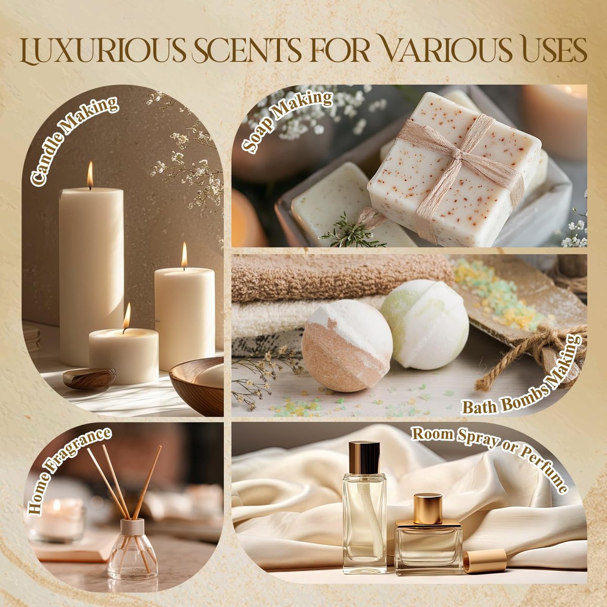 Hotel Diffuser Oils Geschenkset, Luxuriöse Duftölmischung, Hotel-ätherische Öle für Diffuser zu Hause, Kerzen- und Seifenherstellung, 10x5ml Duftöle, Aromatherapie-Öl-Set