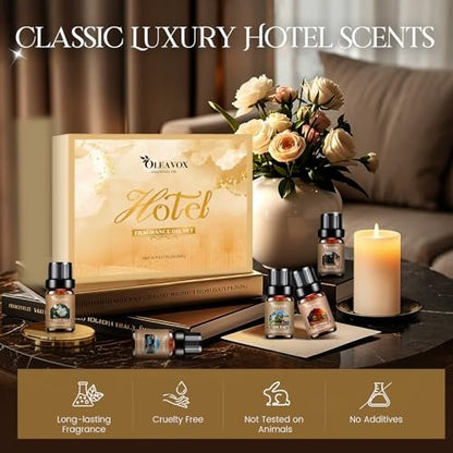 Hotel Diffuser Oils Geschenkset, Luxuriöse Duftölmischung, Hotel-ätherische Öle für Diffuser zu Hause, Kerzen- und Seifenherstellung, 10x5ml Duftöle, Aromatherapie-Öl-Set
