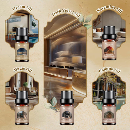 Hotel Diffuser Oils Geschenkset, Luxuriöse Duftölmischung, Hotel-ätherische Öle für Diffuser zu Hause, Kerzen- und Seifenherstellung, 10x5ml Duftöle, Aromatherapie-Öl-Set