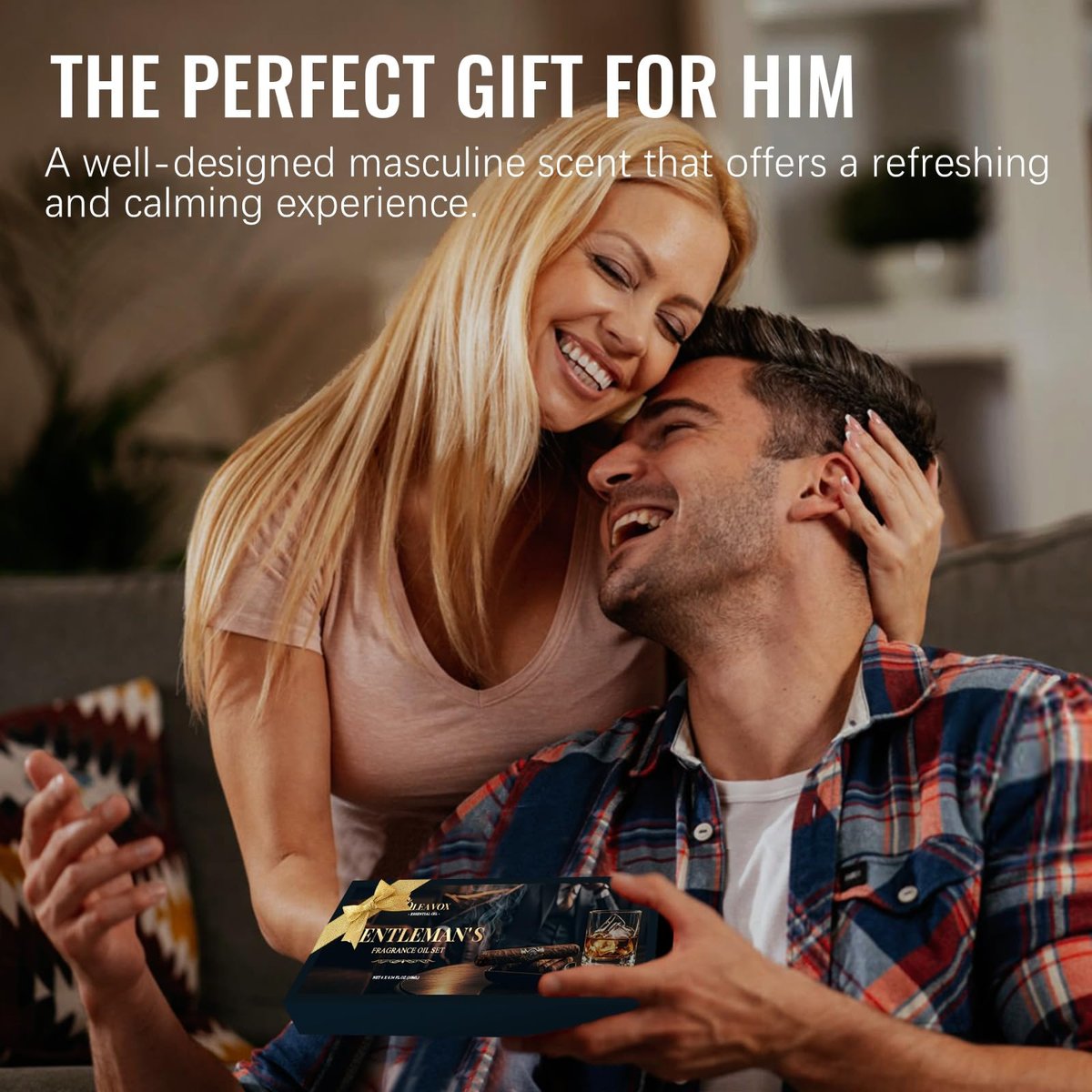 Herren Ätherische Öle Geschenkset, Premium Duftöle für Diffuser zu Hause, Kerzen- & Seifendüfte, Agarholz & Leder, Tabak & Vanille, Sandelholz & Amber, Zypresse & Salbei, Rum & Moschus, Zedernholz & Oud