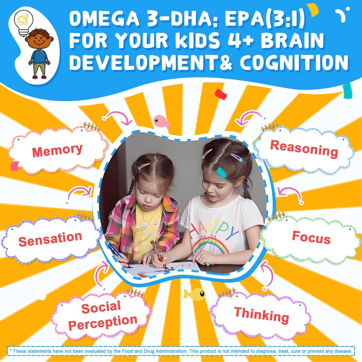Nextdia Omega-3 (EPA/DHA) Gummis für Kinder & Teenager mit Multivitamin, Calcium + D3 + K2 + Zink, plus Vitamin A, B1, B2, B12, C, Selen, Jod – für Gehirn, Augen, Knochen, Energie – ohne Fischgeschmack, zuckerfrei, 60 Stück