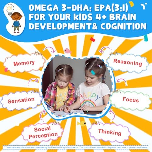 Nextdia Omega-3 (EPA/DHA) Gummis für Kinder & Teenager mit Multivitamin, Calcium + D3 + K2 + Zink, plus Vitamin A, B1, B2, B12, C, Selen, Jod – für Gehirn, Augen, Knochen, Energie – ohne Fischgeschmack, zuckerfrei, 60 Stück