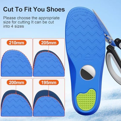 Hidden Holder Insole kompatibel mit AirTag – Einlegesohle für Tracker, für Kinder, Erwachsene und Senioren, sichere Passform für Turnschuhe & Alltagsschuhe, Anti-Verlust weiche Schuheinlagen, Blau (195-210mm)