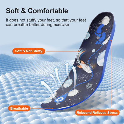 Hidden Holder Insole kompatibel mit AirTag – Einlegesohle für Tracker, für Kinder, Erwachsene und Senioren, sichere Passform für Turnschuhe & Alltagsschuhe, Anti-Verlust weiche Schuheinlagen, Blau (195-210mm)