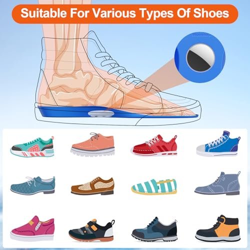 Hidden Holder Insole kompatibel mit AirTag – Einlegesohle für Tracker, für Kinder, Erwachsene und Senioren, sichere Passform für Turnschuhe & Alltagsschuhe, Anti-Verlust weiche Schuheinlagen, Blau (195-210mm)