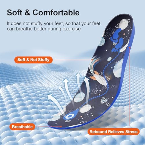 Hidden Holder Insole kompatibel mit AirTag – Einlegesohle für Tracker, für Kinder, Erwachsene und Senioren, sichere Passform für Turnschuhe & Alltagsschuhe, Anti-Verlust weiche Schuheinlagen, Blau (195-210mm)