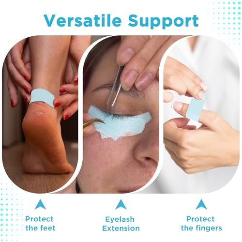 OK TAPE Silikon-Medizinisches Tape (2 Rollen) für empfindliche Haut, wasserdichtes chirurgisches Tape zur Fixierung von Verbänden und Gaze, schmerzfreie Entfernung, Mikropore-Tape, Erste-Hilfe-Bandage, 1" x 5 Yards, Blau
