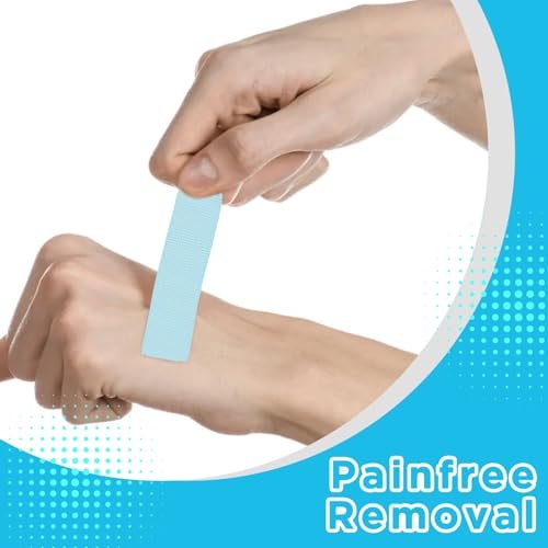 OK TAPE Silikon-Medizinisches Tape (2 Rollen) für empfindliche Haut, wasserdichtes chirurgisches Tape zur Fixierung von Verbänden und Gaze, schmerzfreie Entfernung, Mikropore-Tape, Erste-Hilfe-Bandage, 1" x 5 Yards, Blau