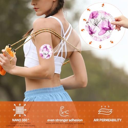 Sereneglow Haftpflaster für Dexcom G7 – Wasserdicht & Hochviskos – 20er-Pack – Schweißbeständiges Material – Dexcom G7 Overpatches – Geeignet für Sport