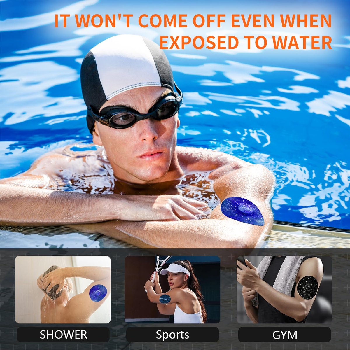 Sereneglow Haftpflaster für Dexcom G7 – Wasserdicht & Hochviskos – 20er-Pack – Schweißbeständiges Material – Dexcom G7 Overpatches – Geeignet für Sport