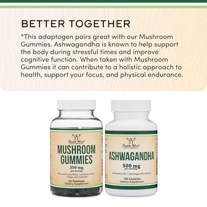 Magnesiumglycinat Gummibärchen (400 mg pro Portion, 30-Tage-Vorrat, Traubengeschmack) – Hochabsorbierendes Magnesiumpräparat für Erwachsene und Kinder von Double Wood Supplements