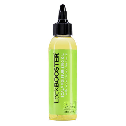 Style Factor LockBOOSTER Kopfhaut-Pflegeöl – Leichte Feuchtigkeit mit Pfefferminz & Teebaumöl für Braids, Locs & Twists – Beruhigt, pflegt und unterstützt die Kopfhautpflege – 118 ml