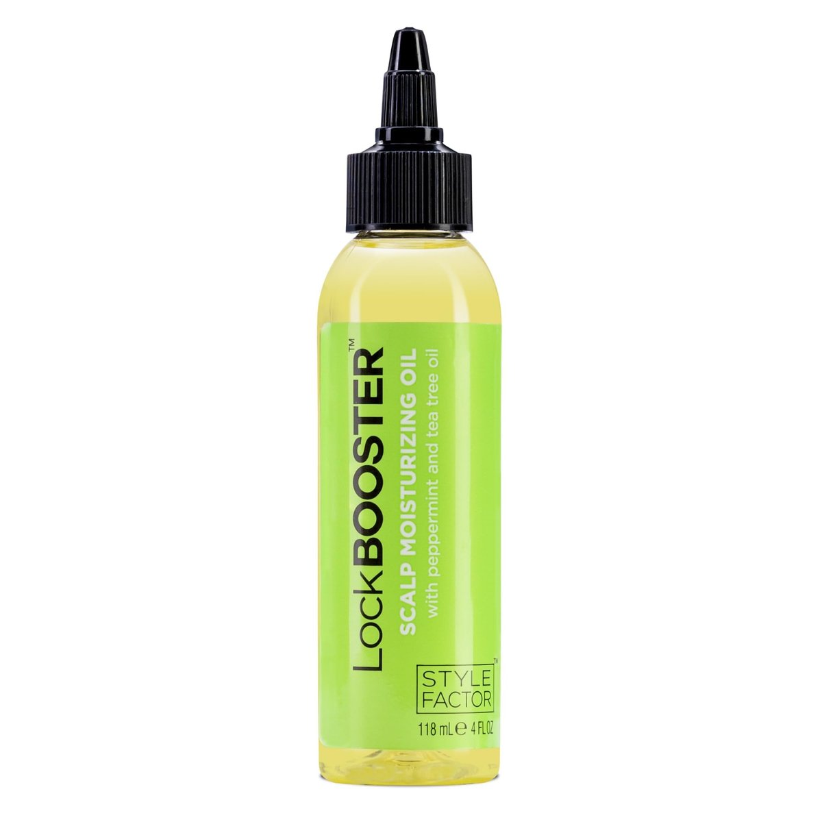 Style Factor LockBOOSTER Kopfhaut-Pflegeöl – Leichte Feuchtigkeit mit Pfefferminz & Teebaumöl für Braids, Locs & Twists – Beruhigt, pflegt und unterstützt die Kopfhautpflege – 118 ml