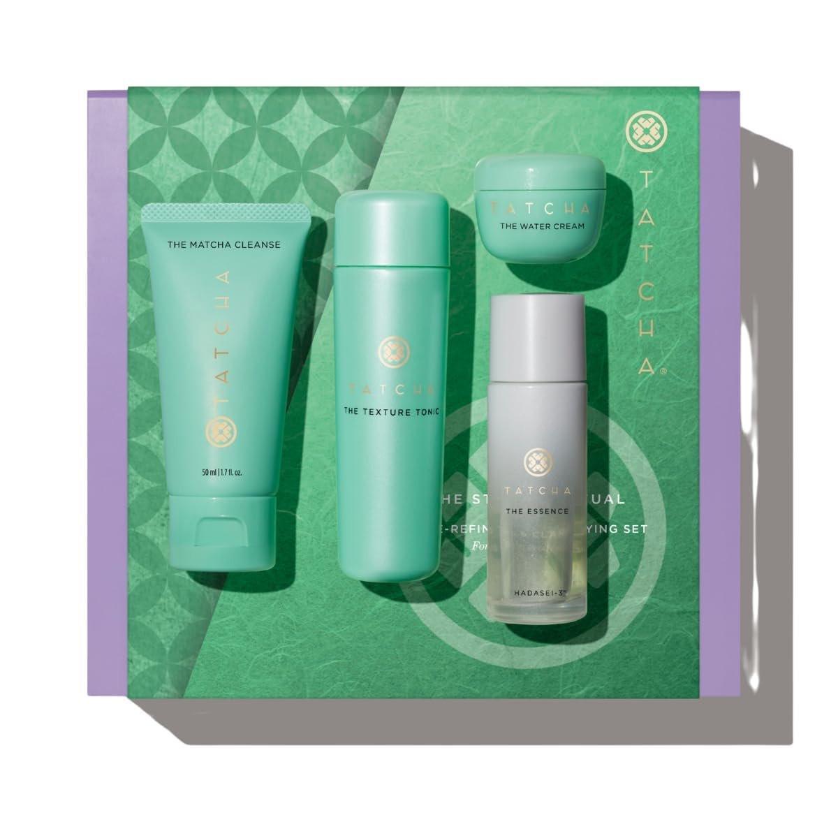 Tatcha The Starter Ritual Set – Porenverfeinerndes & klärendes Set | 2-wöchiges Einführungsset | 92 € Wert