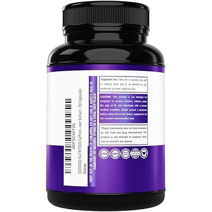 Safran-Ergänzung für Stimmung, Energie & Sehkraft (3-Monats-Vorrat) – Reiner Safran-Extrakt 88,5 mg pro Portion – Vegan, glutenfrei, drittgeprüft & nicht genetisch verändert – Hergestellt in den USA (90 vegane Kapseln)