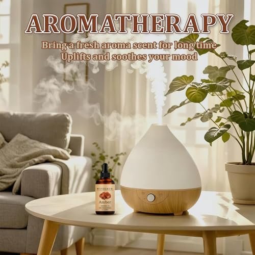 Wuvezrub Amber Ätherisches Öl 30 ml – 100 % reines und natürliches Öl für Aromatherapie-Diffuser – 1 Fl Oz/Amber