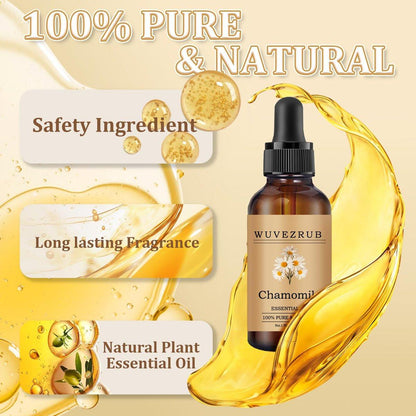 Wuvezrub Kamillenöl 30 ml – 100 % reines und natürliches Öl für Aromatherapie-Diffuser – 1 Fl Oz/Kamille