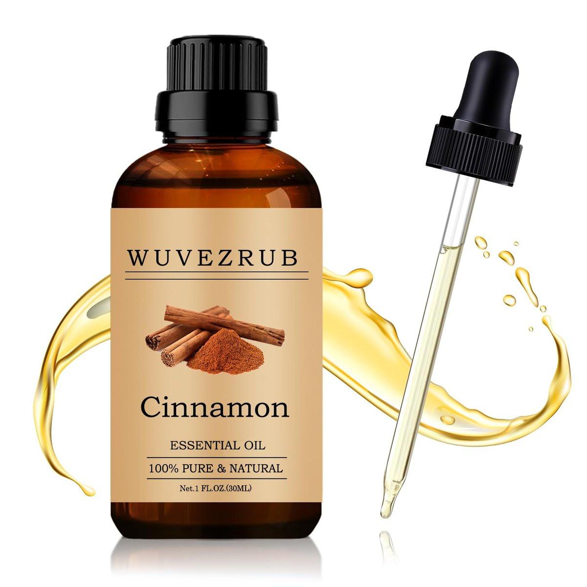 Wuvezrub Zimt ätherisches Öl 30 ml – 100 % reines und natürliches Öl für Aromatherapie-Diffuser – 1 Fl Oz / Zimt