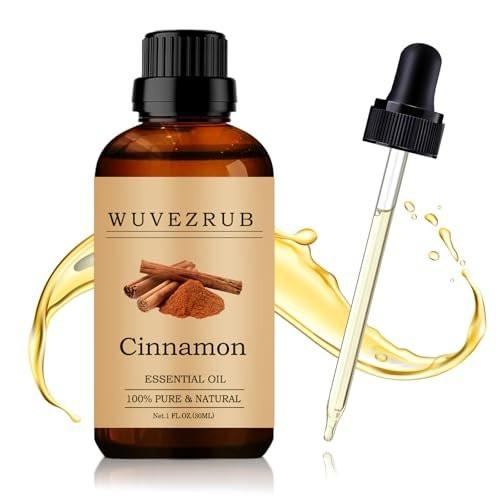 Wuvezrub Zimt ätherisches Öl 30 ml – 100 % reines und natürliches Öl für Aromatherapie-Diffuser – 1 Fl Oz / Zimt