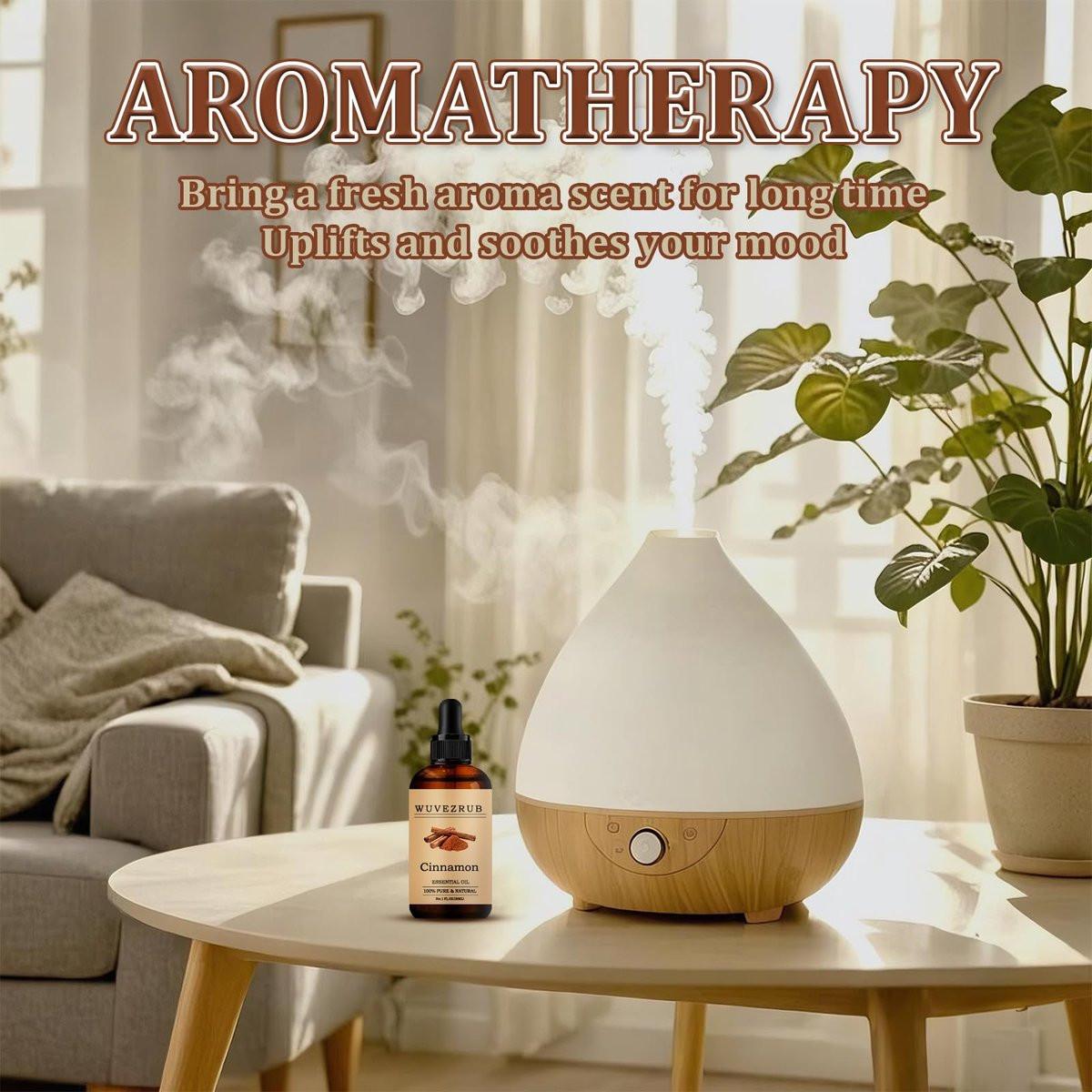 Wuvezrub Zimt ätherisches Öl 30 ml – 100 % reines und natürliches Öl für Aromatherapie-Diffuser – 1 Fl Oz / Zimt