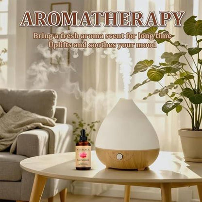 Wuvezrub Geranium Bio-Öl 30 ml – 100 % reines und natürliches Öl für Aromatherapie-Diffuser – 1 Fl Oz