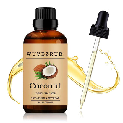 Wuvezrub Kokosnuss ätherisches Öl 30 ml - 100 % reines und natürliches Öl für Aromatherapie-Diffuser - 1 Fl Oz/Kokosnuss
