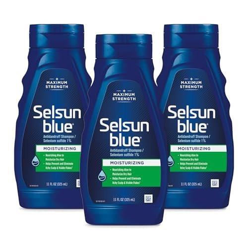 Selsun Blue Feuchtigkeitsspendendes Anti-Schuppen-Shampoo mit Aloe Vera, 11 fl oz, Seleniumsulfid 1% (3er-Pack)