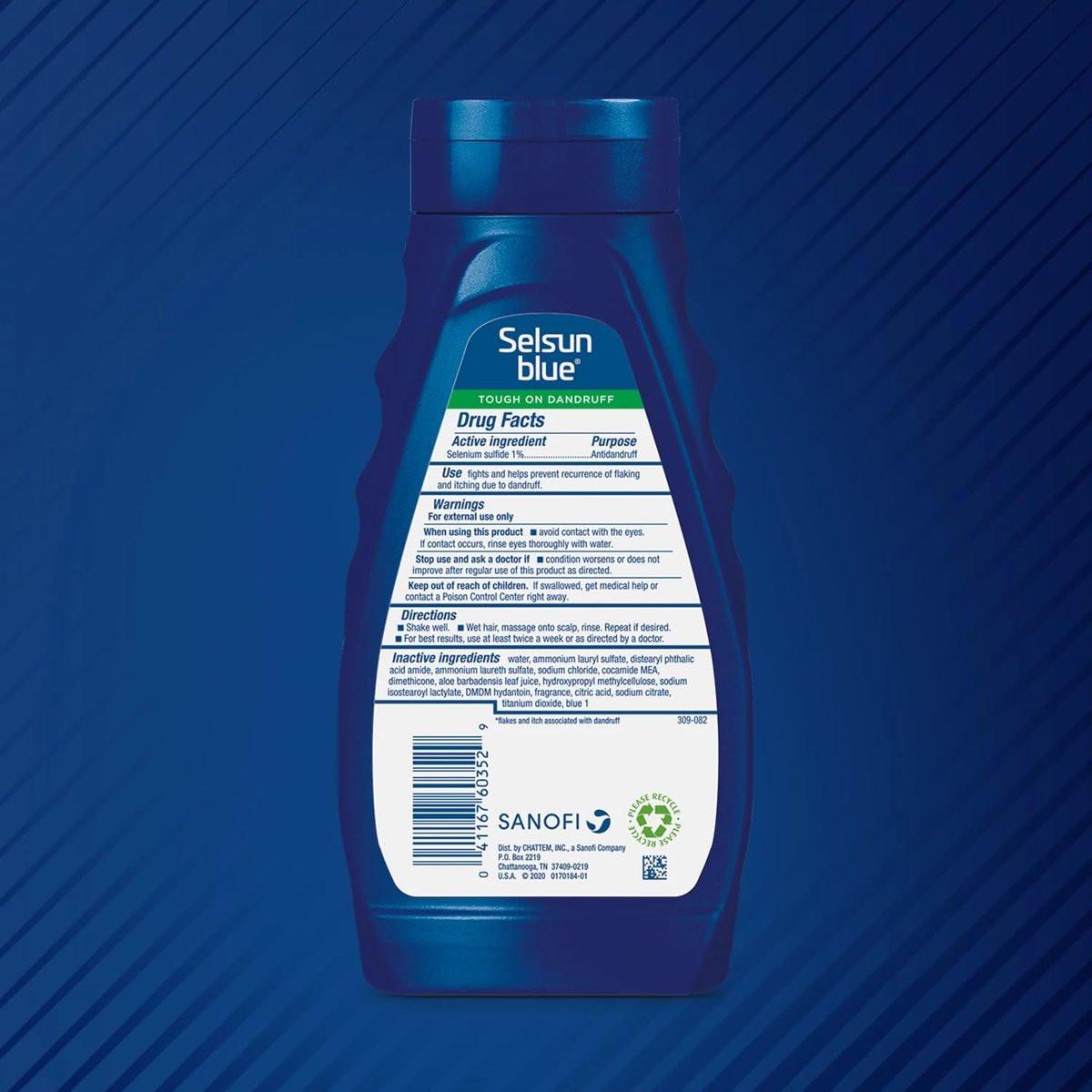 Selsun Blue Feuchtigkeitsspendendes Anti-Schuppen-Shampoo mit Aloe Vera, 11 fl oz, Seleniumsulfid 1% (3er-Pack)