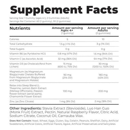 GLOWCO Magnesium-Glycinat Schlafgummis für Kinder ab 4 Jahren – Melatonin-frei, sanfte Beruhigung, zuckerfrei, vegan (60 Stück)
