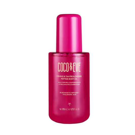 Coco & Eve Firming & Tan Prolonging Peptide Body Oil – Natürlicher Selbstbräuner-Verlängerer für bis zu 28 Tage, After-Sun-Pflege mit tropischen Ölen, Vitamin C & E für genährte, strahlende und sichtbar straffere Haut (170 ml)