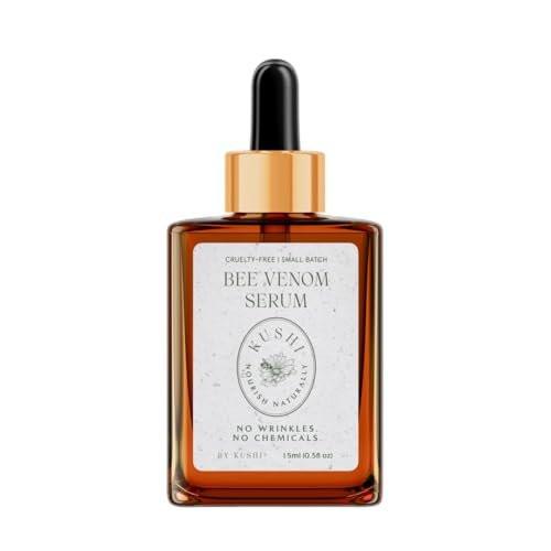 KUSHI Bienengift Serum – Feuchtigkeitsspendendes & straffendes Gesichtsserum für strahlende, jugendlich aussehende Haut – Tierversuchsfrei, ohne Parabene oder Sulfate – 15 ml