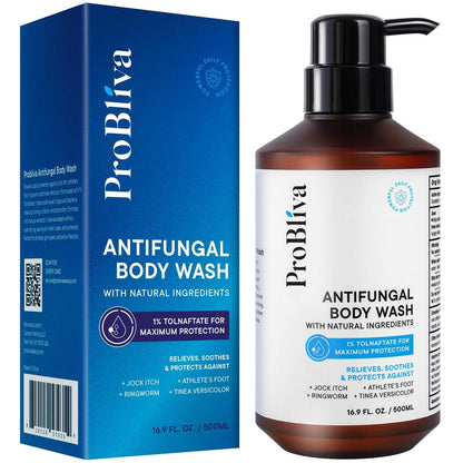 Antifungal Body Wash Treatment Soap – Antibakterielle Reinigung bei Jock Itch, Ringworm, Rückenakne, Tinea & Fußgeruch – Medizinisches Hautreinigungsgel mit Teebaumöl & Tolnaftat für Männer und Frauen
