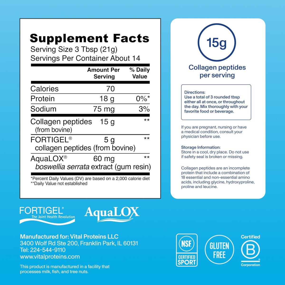 Vital Proteins® Active Complex – 20g Kollagenpeptide für Gelenkkomfort und Beweglichkeit