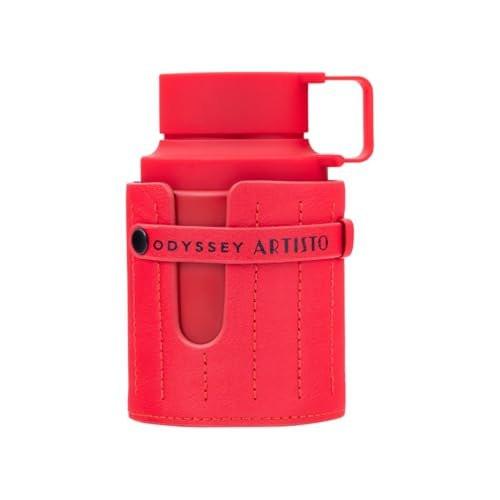 Armaf Odyssey Artisto The Red Edition – Woody, Sweet, Tropical, Warm Spicy – Eau de Parfum Spray für Unisex, langanhaltender Duft, 100 ml