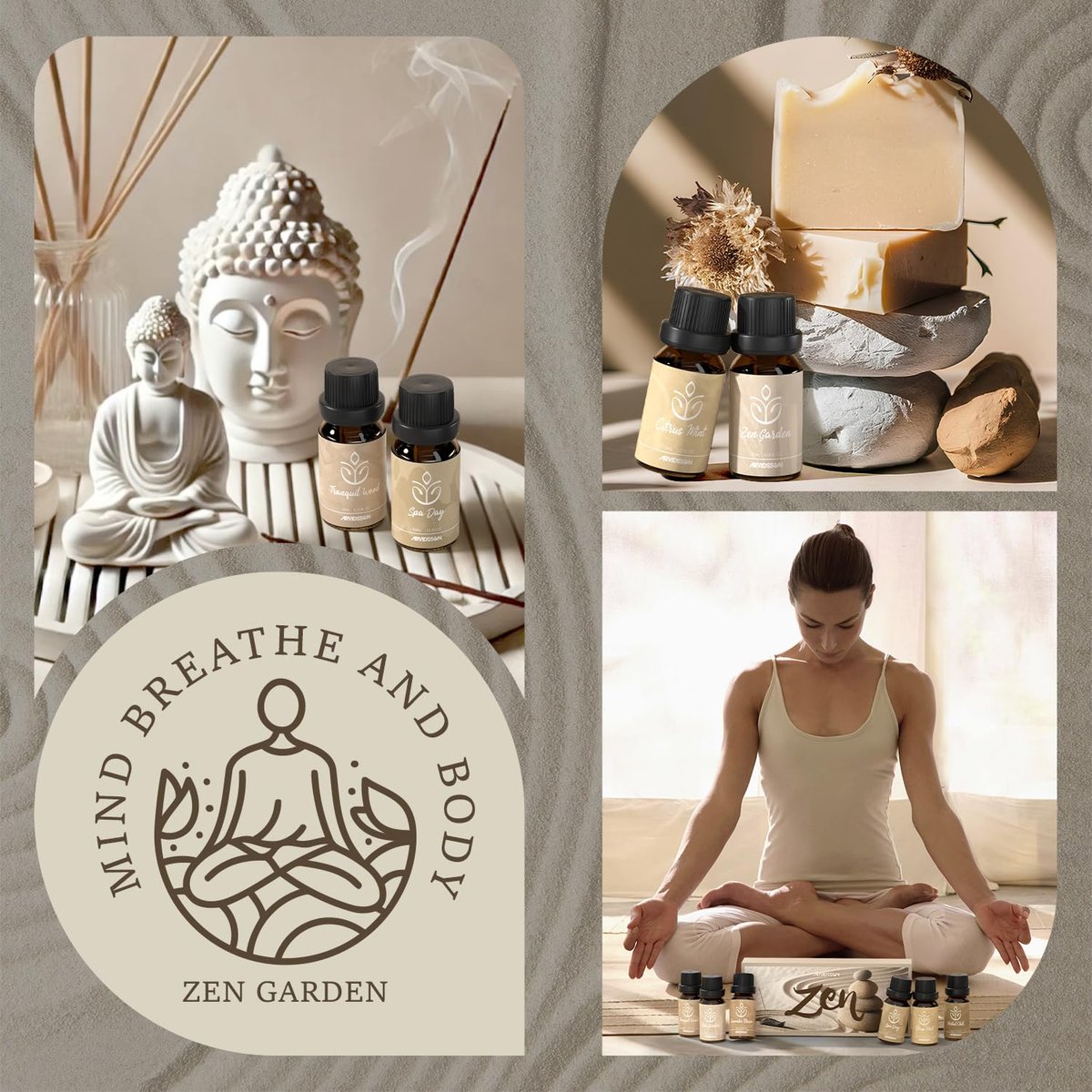 ARVIDSSON Zen Essential Oils Set – 6 natürliche Aromatherapieöle für Diffuser, Zuhause & Geschenke für Frauen