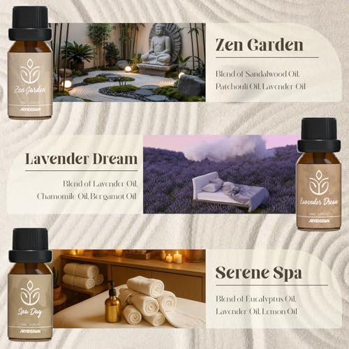ARVIDSSON Zen Essential Oils Set – 6 natürliche Aromatherapieöle für Diffuser, Zuhause & Geschenke für Frauen