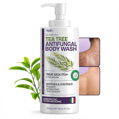 Shailee Antifungal Body Wash mit Teebaumöl | Ekzem Körperwäsche behandelt Ringelflechte, Rückenakne & Jock Itch | Antimykotische Seife für Männer und Frauen mit 1% Tolnaftat (480 ml)