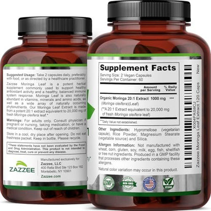 Zazzee Hochdosiertes Traubenkernextrakt 50:1, 60 vegane Kapseln, 95% Polyphenole, 400 mg pro Kapsel, 2-Monats-Vorrat, Antioxidans, Unterstützung für Kreislauf & Durchblutung, Non-GMO, Hergestellt in den USA
