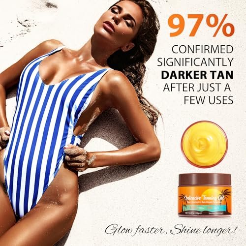 Bräunungsbeschleuniger Creme, Bräunungsbeschleuniger Lotion für Sonnenbank & Outdoor-Sonne, mit Karottenöl, natürliche Bräune, 150g