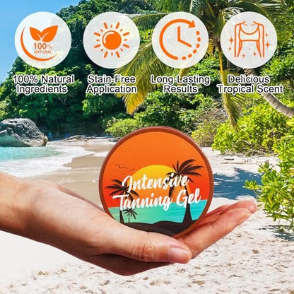 Bräunungsbeschleuniger Creme, Bräunungsbeschleuniger Lotion für Sonnenbank & Outdoor-Sonne, mit Karottenöl, natürliche Bräune, 150g