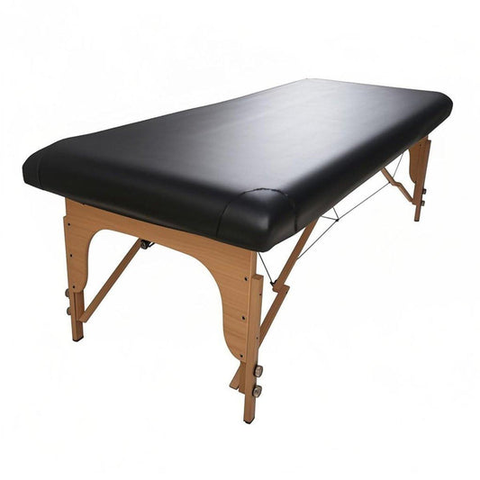 Massagetisch Bezug Schutzhülle aus Vinylleder – Wasserdicht & Ölbeständig für Liegen 28-32" Breit, Elastisch & Wiederverwendbar (Schwarz)