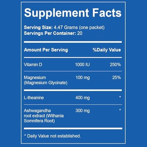 Liquid Anti Stress Cortisol | Magnesium Drink mit L-Theanin, Ashwagandha und Magnesium | 20 Portionen | Zuckerfrei