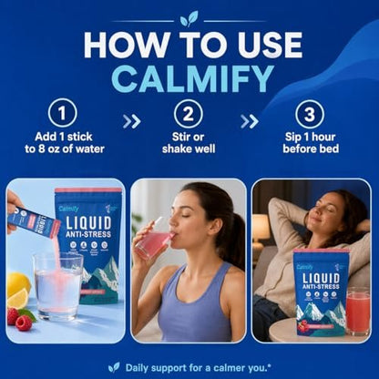 Liquid Anti Stress Cortisol | Magnesium Drink mit L-Theanin, Ashwagandha und Magnesium | 20 Portionen | Zuckerfrei