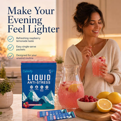 Liquid Anti Stress Cortisol | Magnesium Drink mit L-Theanin, Ashwagandha und Magnesium | 20 Portionen | Zuckerfrei